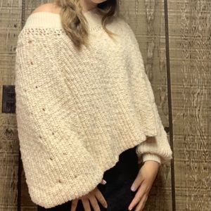 Free people beige sweater